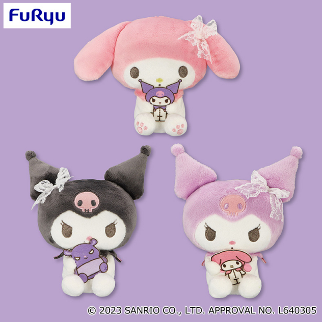 Kuromi & My melody | Peluche -friends hug- | FuRyu